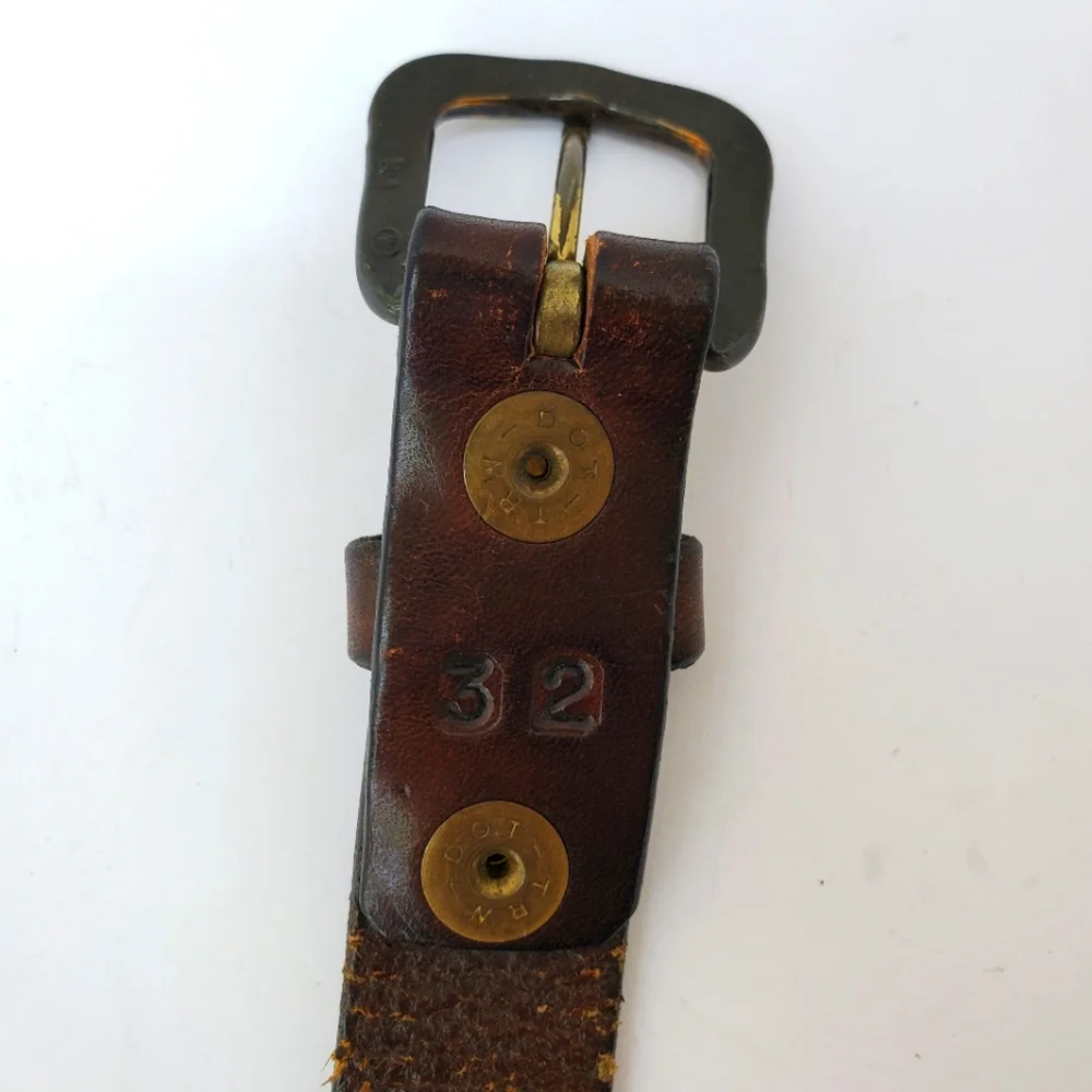 Python & Turquiose Leather Belt Genuine by Southwick / Western Boho - Picture 9 of 16